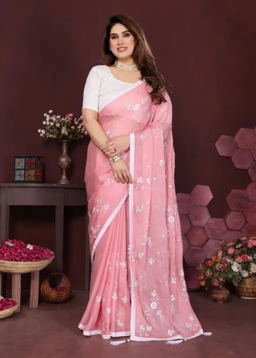Buy Chiffon Embroidery Sarees