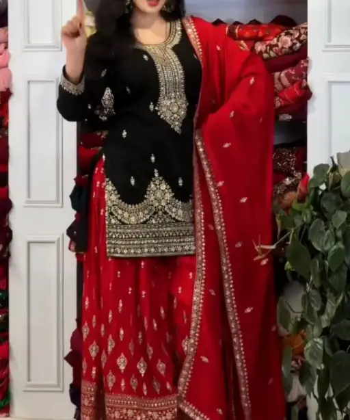 Designer Readymade Top Plazzo & Dupatta Collections