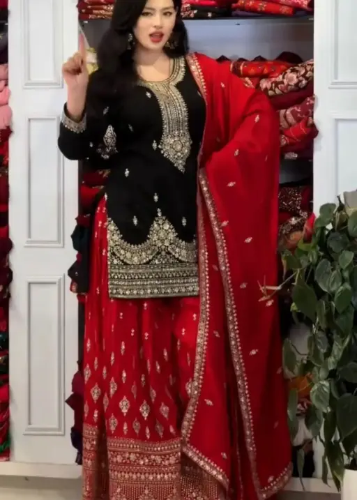 Designer Readymade Top Plazzo & Dupatta Collections