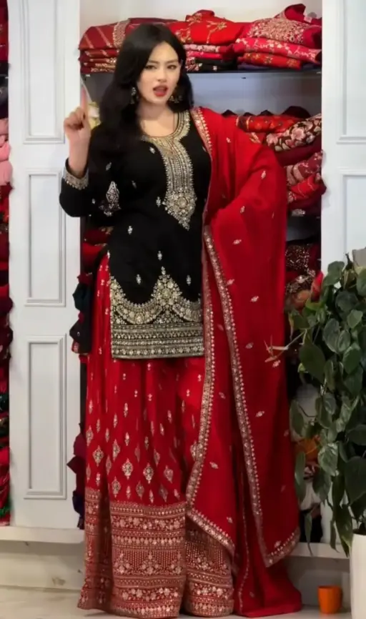 Designer Readymade Top Plazzo & Dupatta Collections