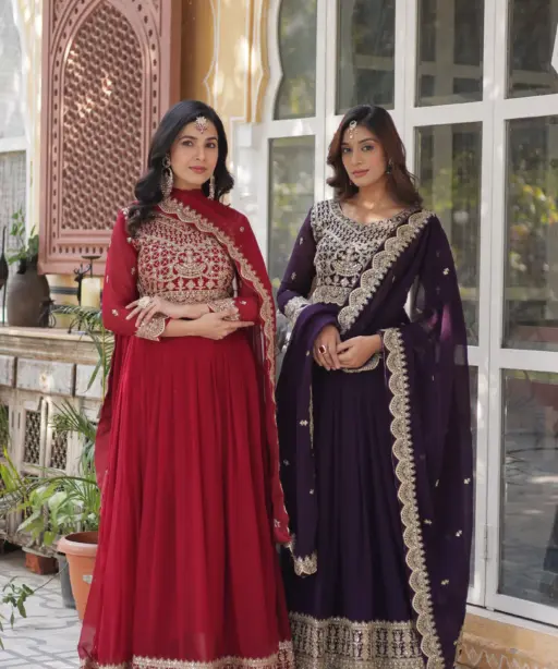 Diwali Special Designer Gown with Dupatta