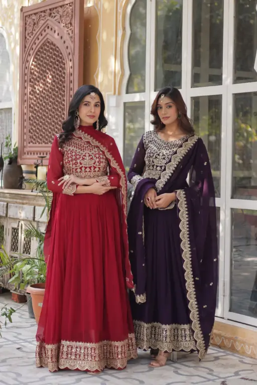Diwali Special Designer Gown with Dupatta