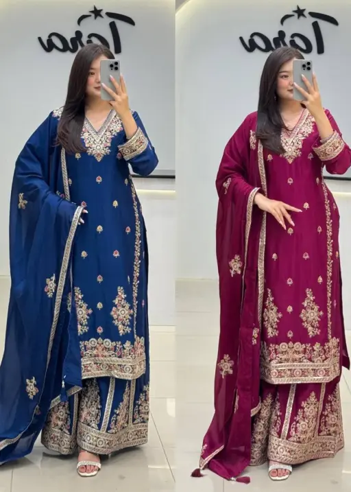 Diwali Special Short Shirt With Plazzo