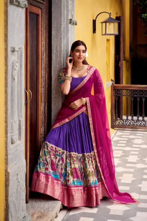 Festive Wear Designer Kalamkari Printed Lehenga Choli