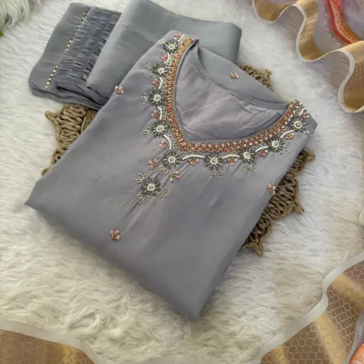 Handwork 3 piece Kurti Set