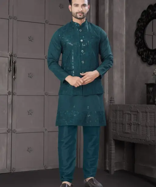 Mens Wear Kurta with Modi Koti For Wedding