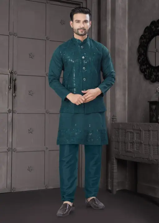 Mens Wear Kurta with Modi Koti For Wedding