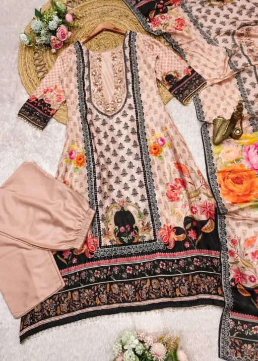 Pakistani Style Printed Anarkali Kurti