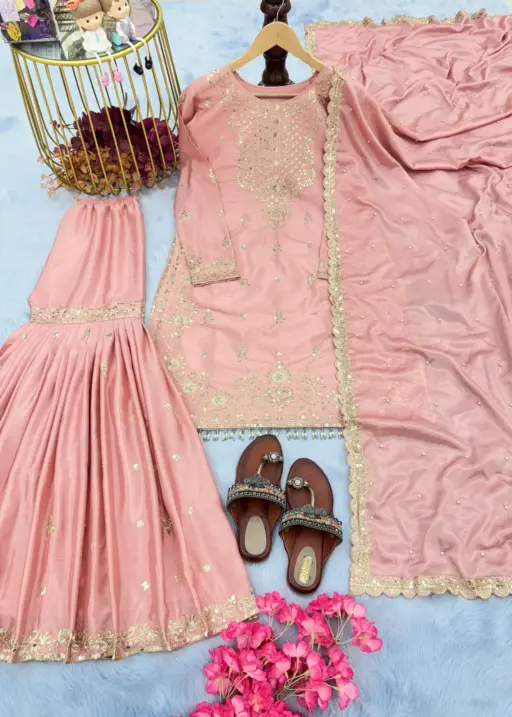 Sangeet Sepcial Readymade Sharara Salwar Suit