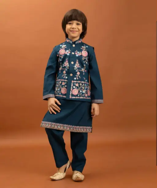 Small Boys Kurta Pajama with Koti