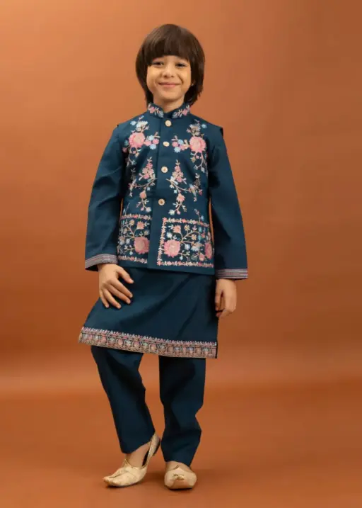 Small Boys Kurta Pajama with Koti