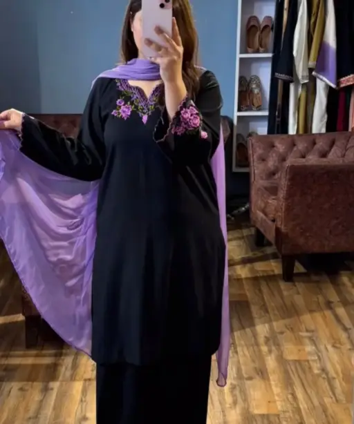 Stylish Black  Farshi Salwar Suit