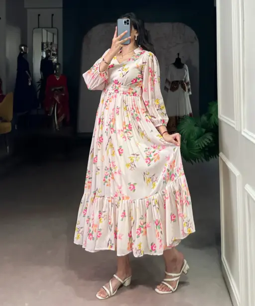 Trending Floral Printed Frock