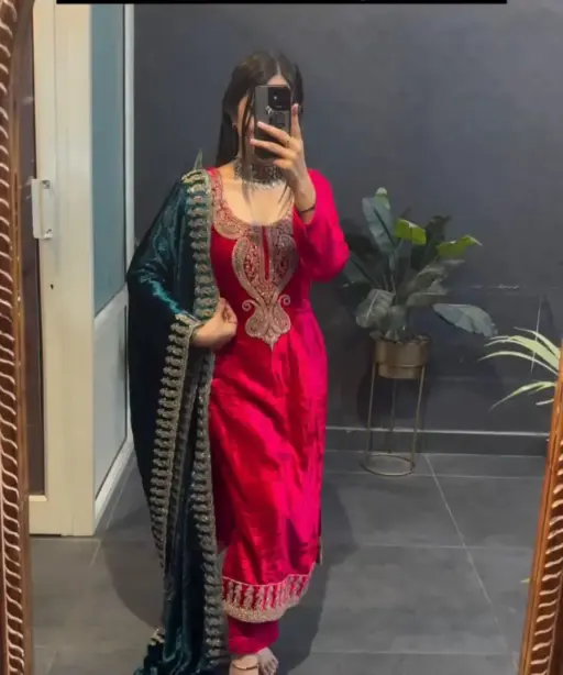 Velvet Wedding Straight Suit