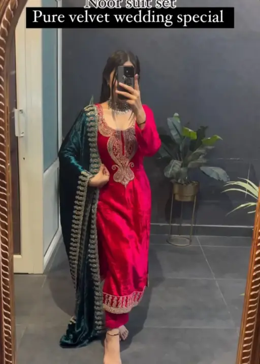 Velvet Wedding Straight Suit