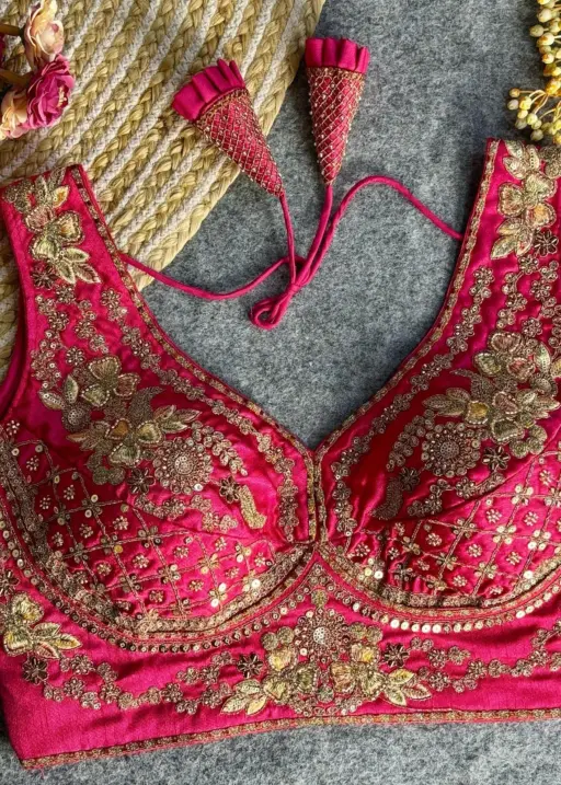 Wedding Special Readymade Embroidery Blouse