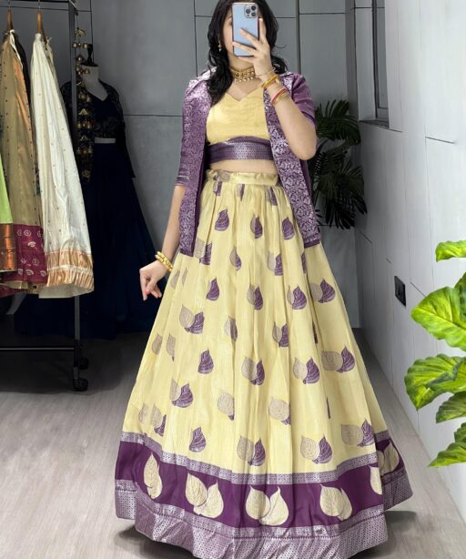 Silk Lehenga Koti Set