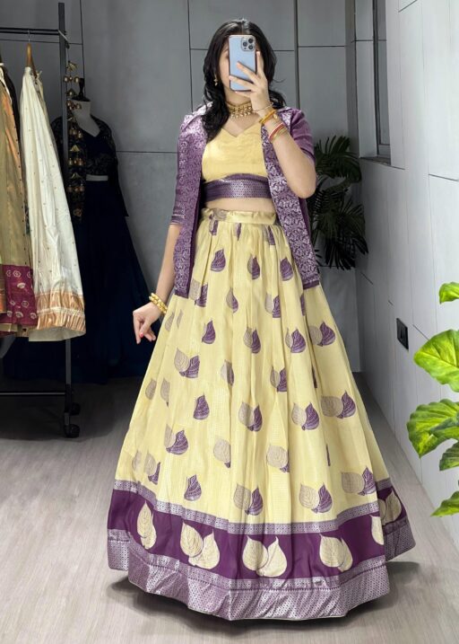 Silk Lehenga Koti Set