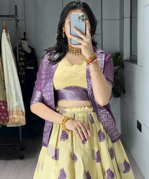 Silk Lehenga Koti Set