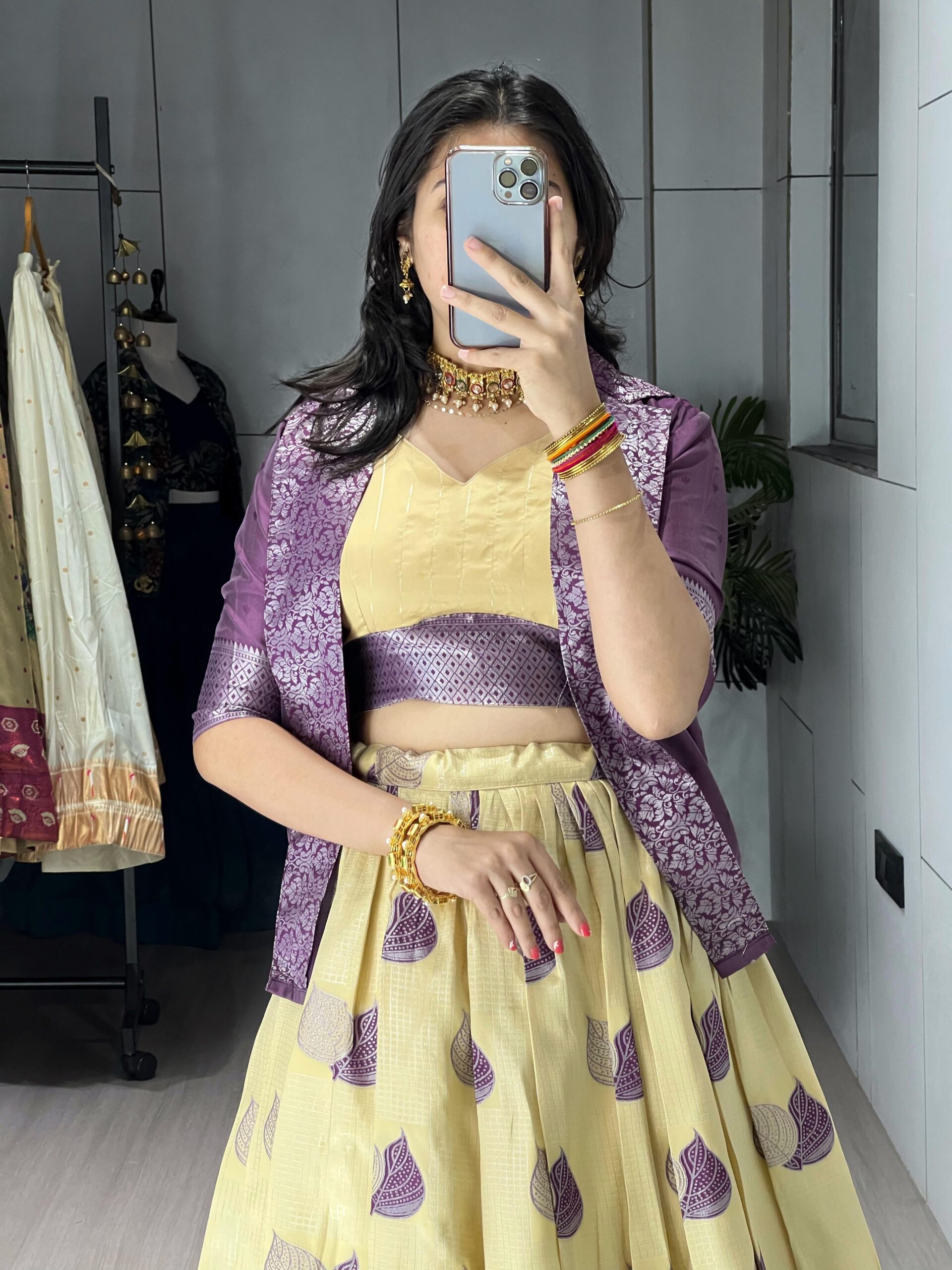 Silk Lehenga Koti Set