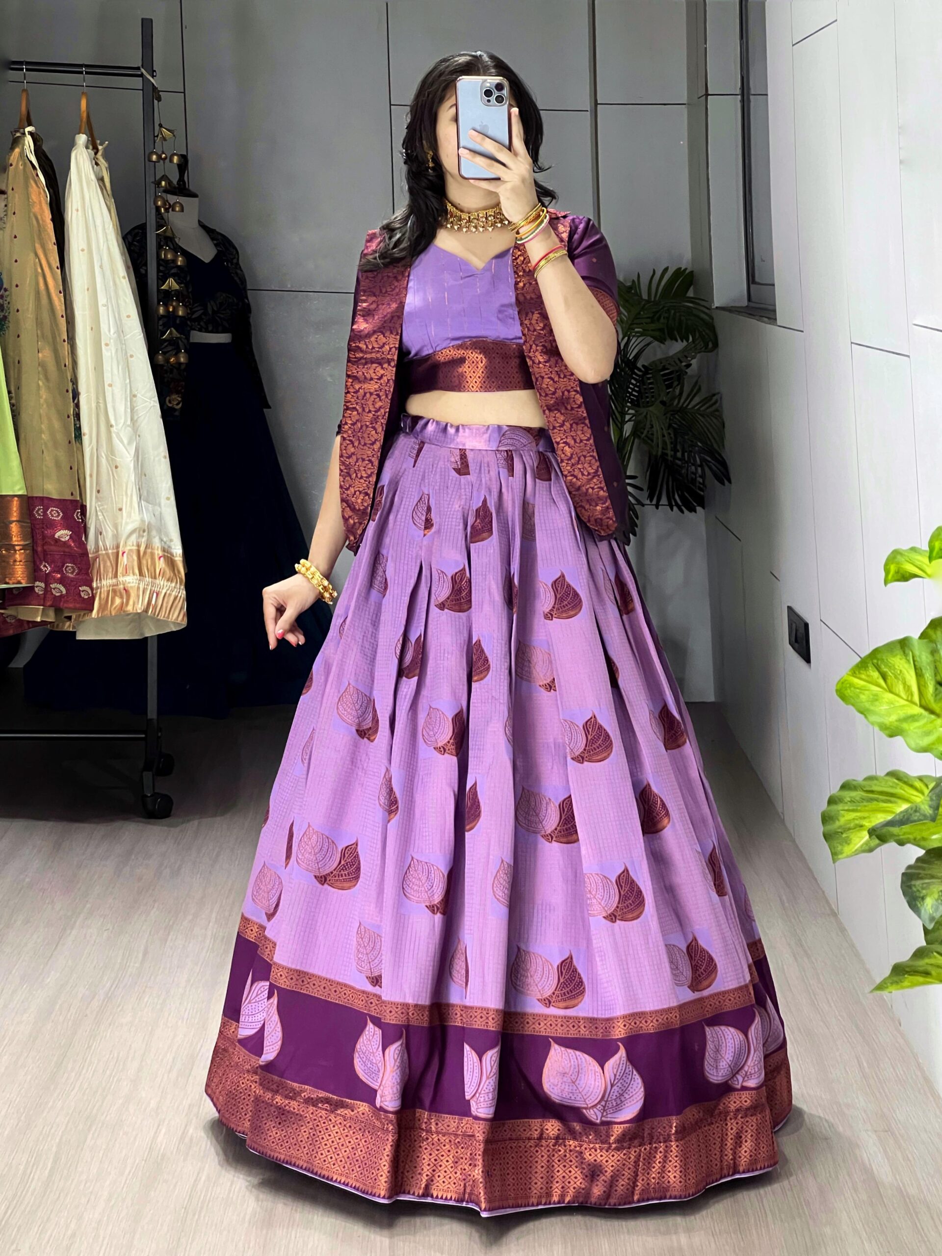 Silk Lehenga Koti Set