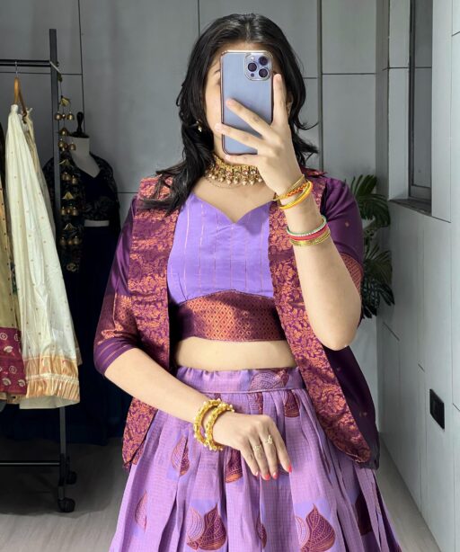 Silk Lehenga Koti Set