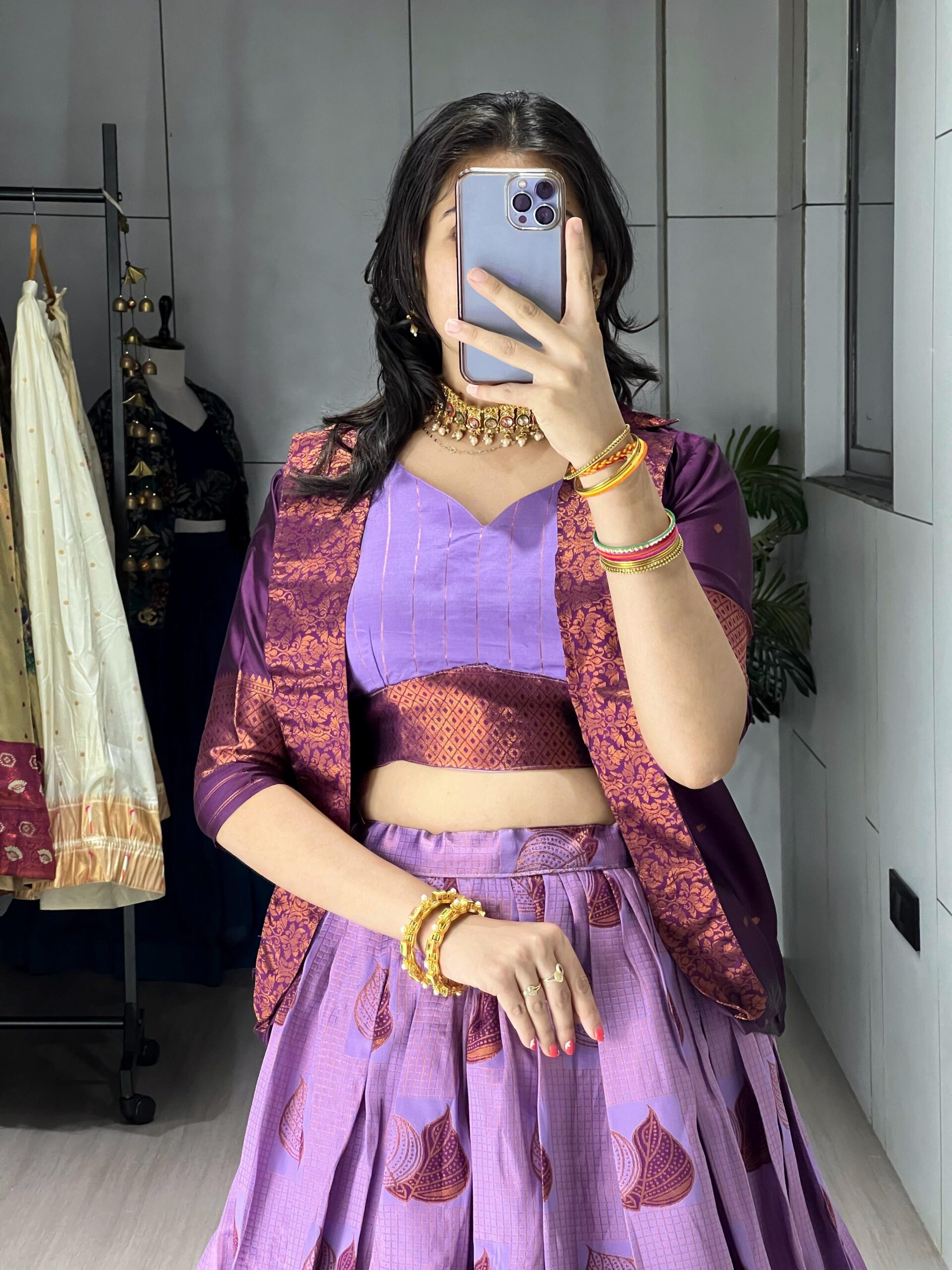 Silk Lehenga Koti Set