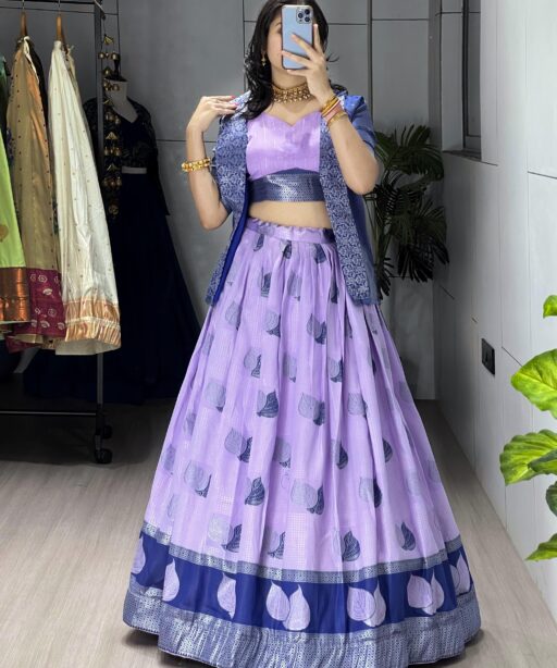 Silk Lehenga Koti Set
