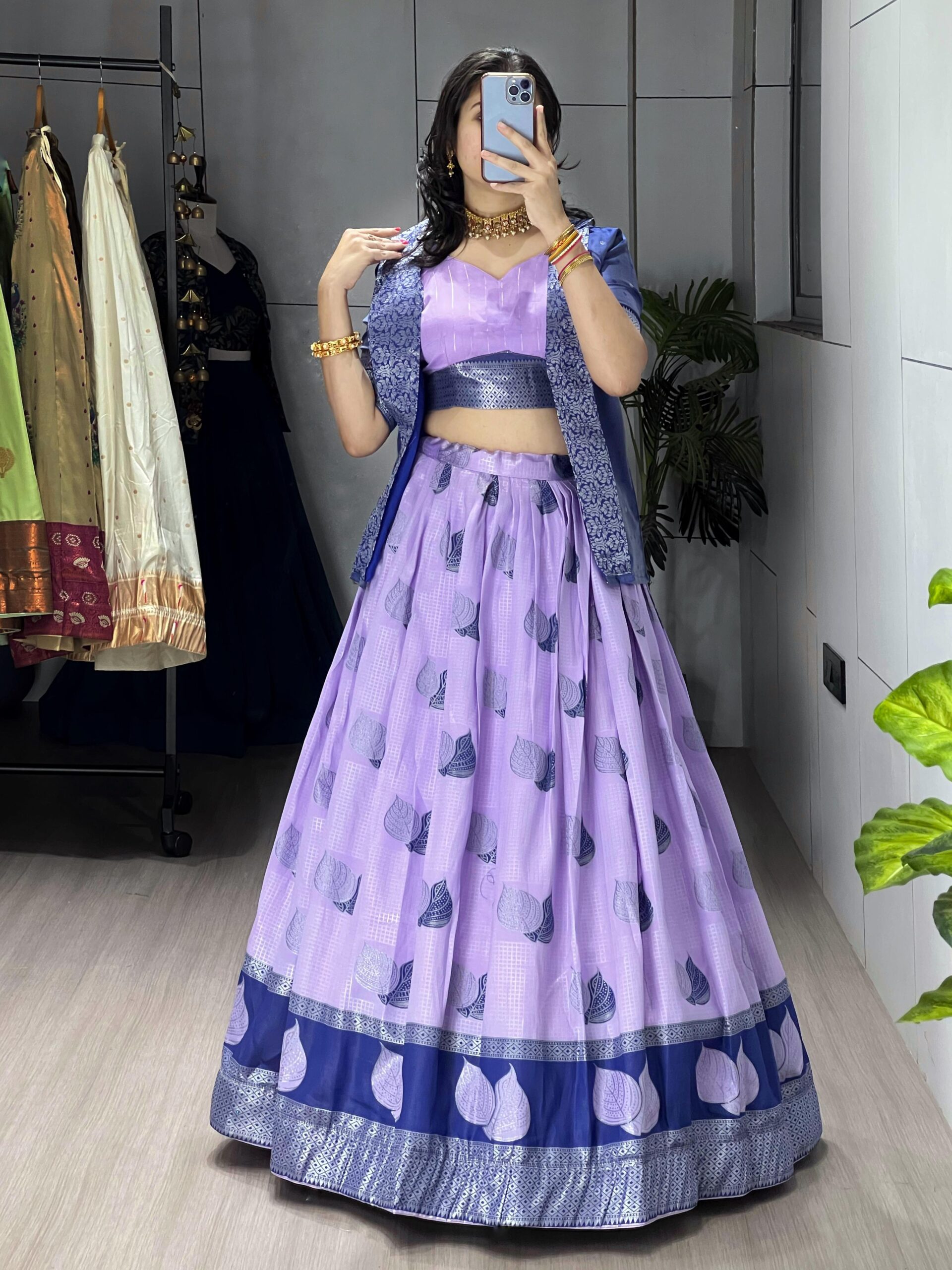 Silk Lehenga Koti Set