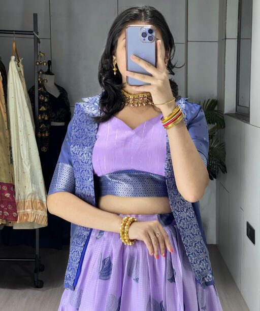 Silk Lehenga Koti Set