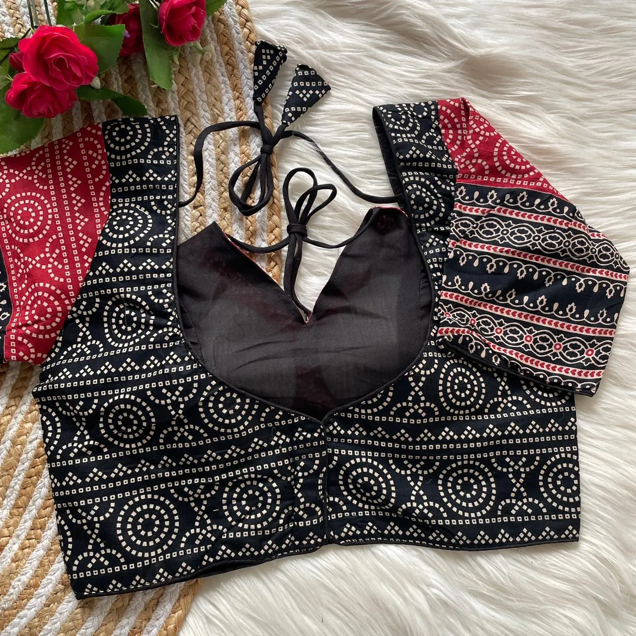 Ajrakh Printed Readymade blouse - Image 2