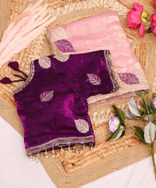Beautiful Wedding Special Readymade Blouse Saree
