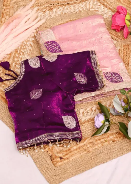 Beautiful Wedding Special Readymade Blouse Saree