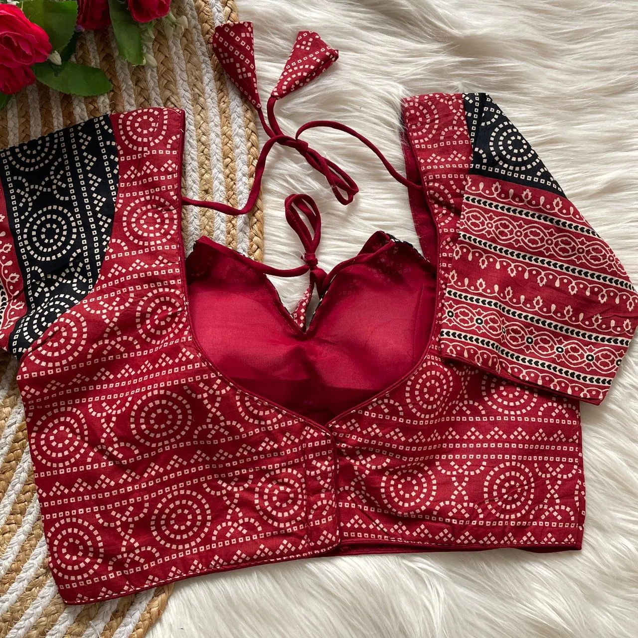 Buy Ajrakh Printed Blouse - Image 2