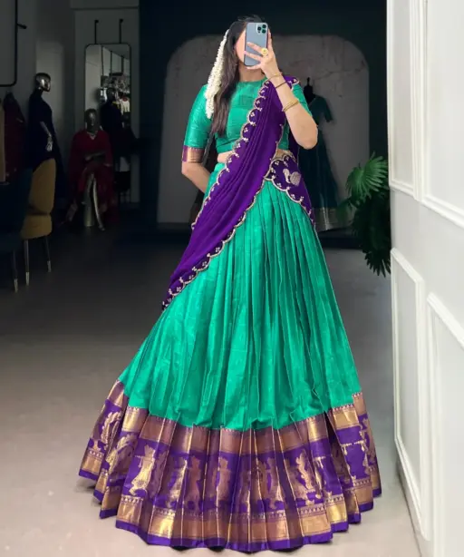 Buy half Saree with Weaving Border