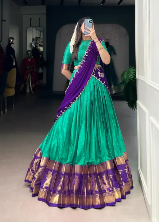 Buy half Saree with Weaving Border