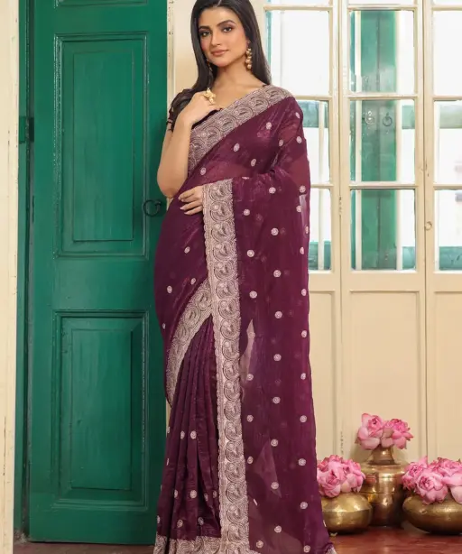 Chiffon Embroidery Saree