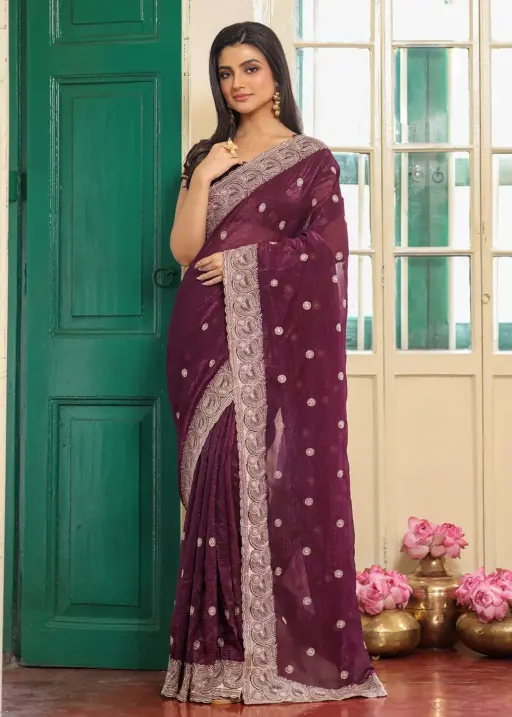 Chiffon Embroidery Saree