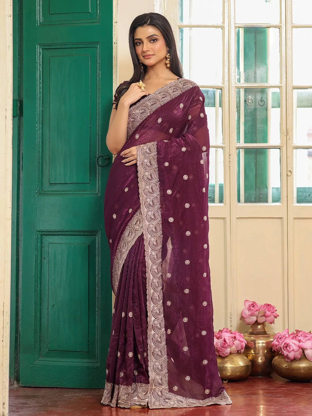 Chiffon Embroidery Saree