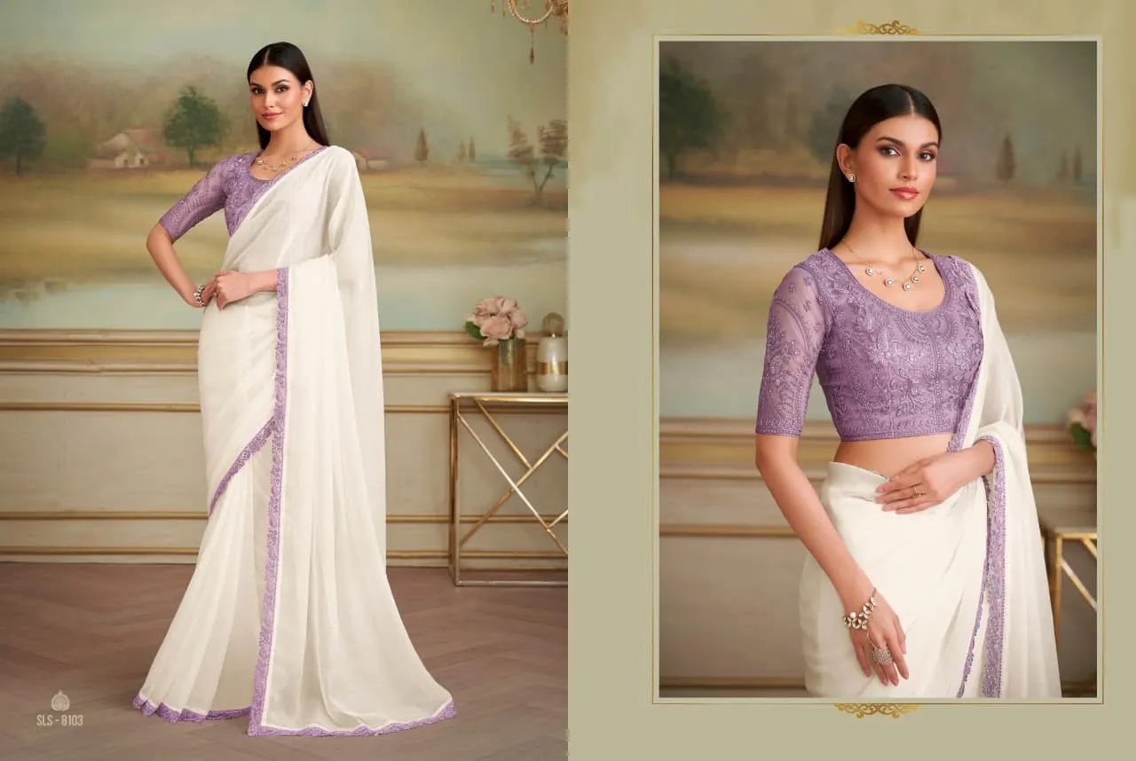 Designer Party and Wedding Saree - Image 8