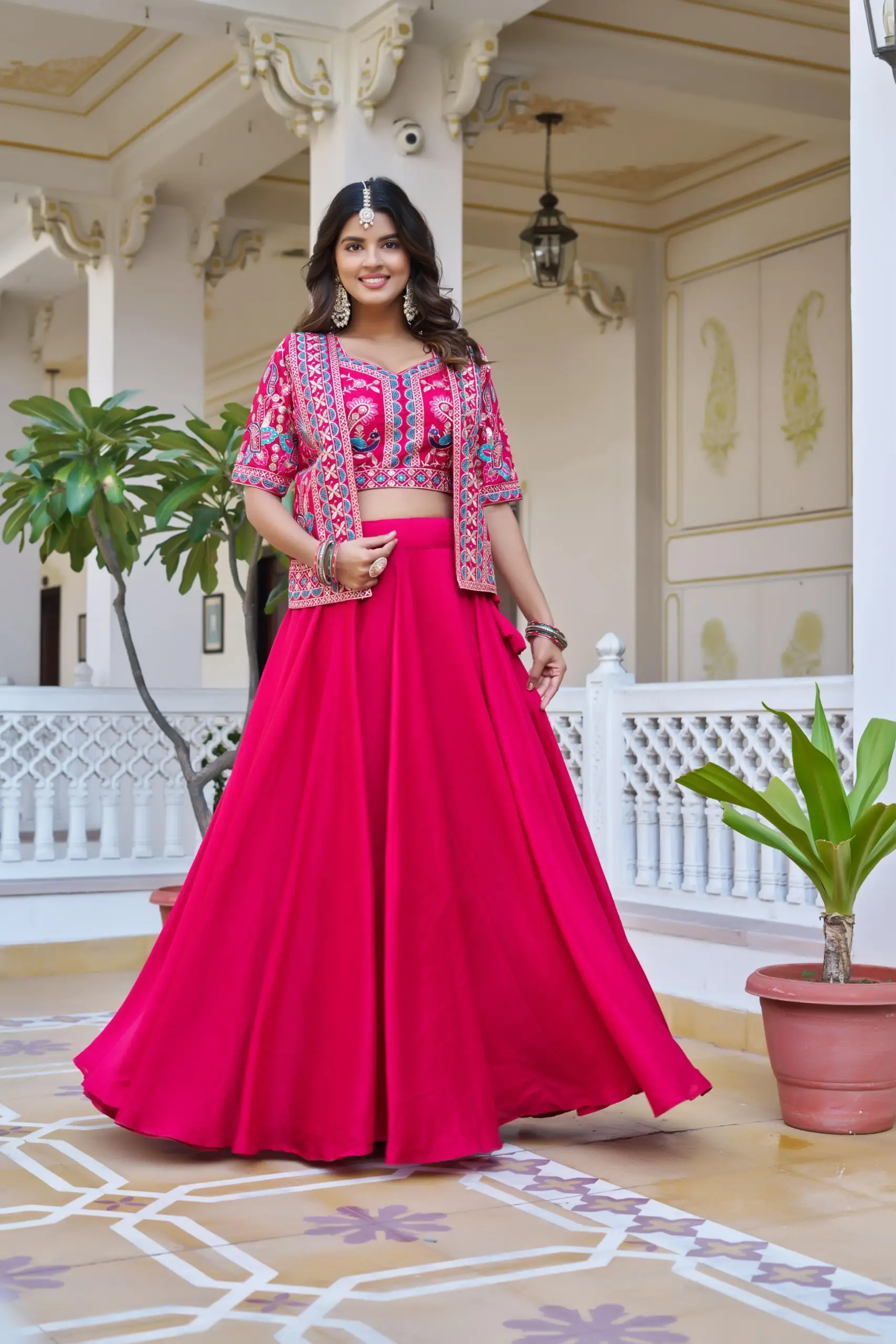 Designer Readymade Lehenga with Koti Design - Image 3