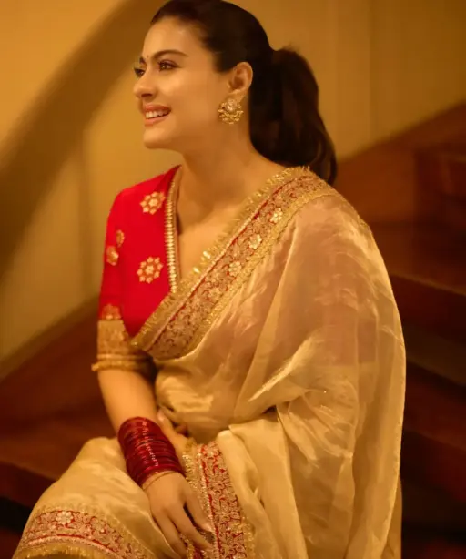 Durga Pooja Madhuri Inspired Saree