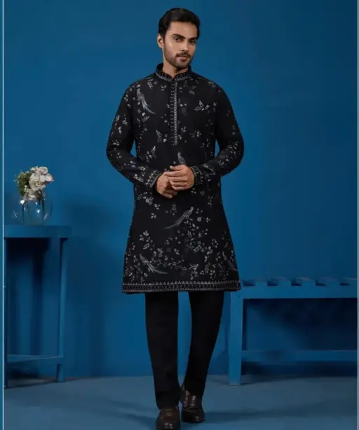Embroidery Mens Kurta for Wedding