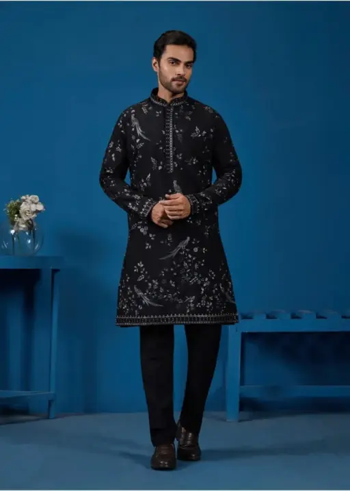 Embroidery Mens Kurta for Wedding