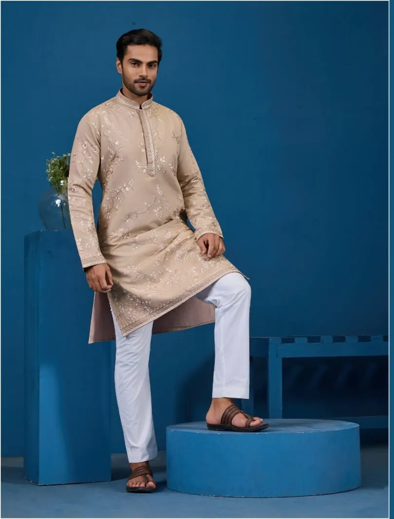Embroidery Mens Kurta for Wedding - Image 3