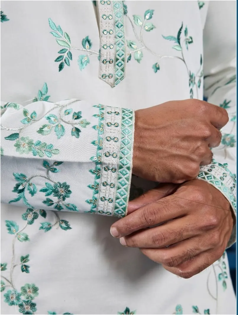 Embroidery Mens Kurta for Wedding - Image 5