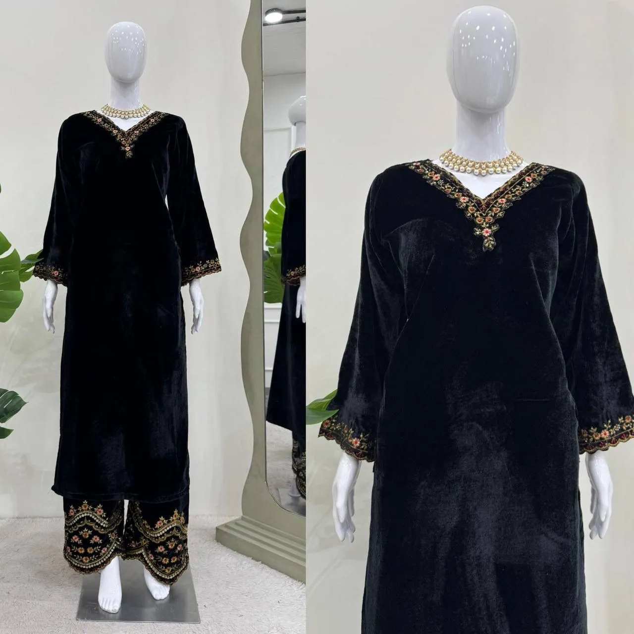 Embroidery Velvet Co ord Sets - Image 2