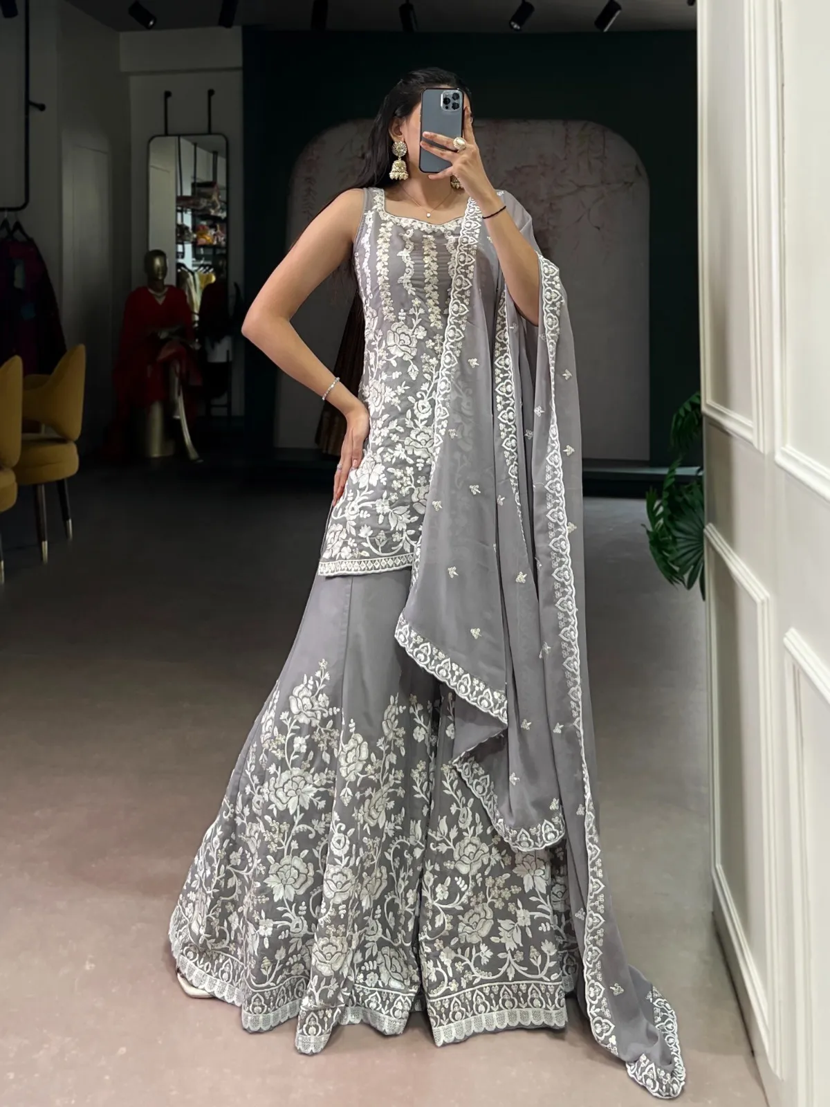 Fancy Grea Sharara Salwar Suit
