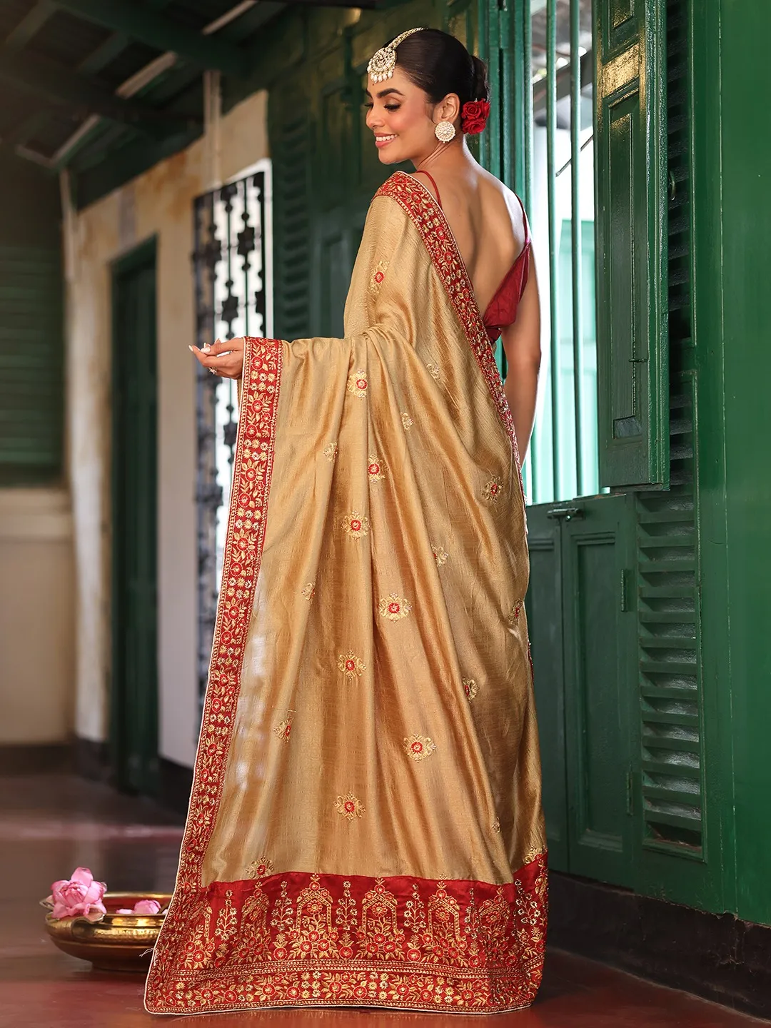 Fancy Wedding Sari - Image 2