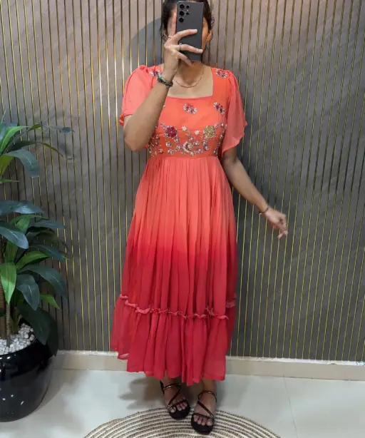 Georgette Handwork Gown for Party